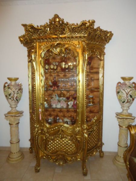 CRISTALEIRAS FOLHADO A OURO LOUIS XV